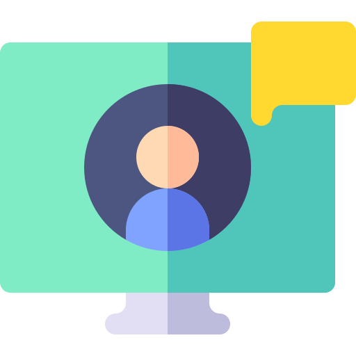 online-interview Basic Rounded Flat icon