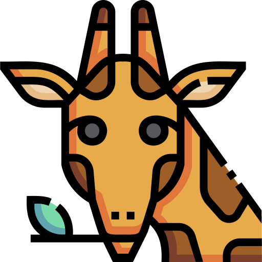 girafa Detailed Straight Lineal color Ícone