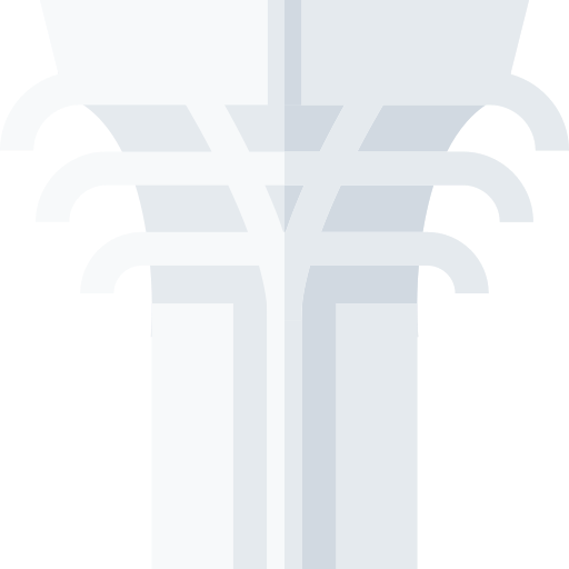 griekse kolom Basic Straight Flat icoon