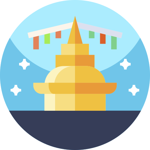 stupa Geometric Flat Circular Flat icon
