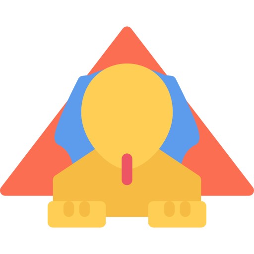 Pyramids Coloring Flat icon