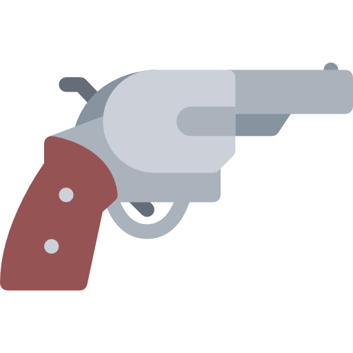 revolver Coloring Flat icon