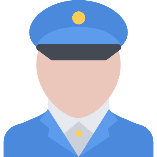 Полицейский Coloring Flat иконка