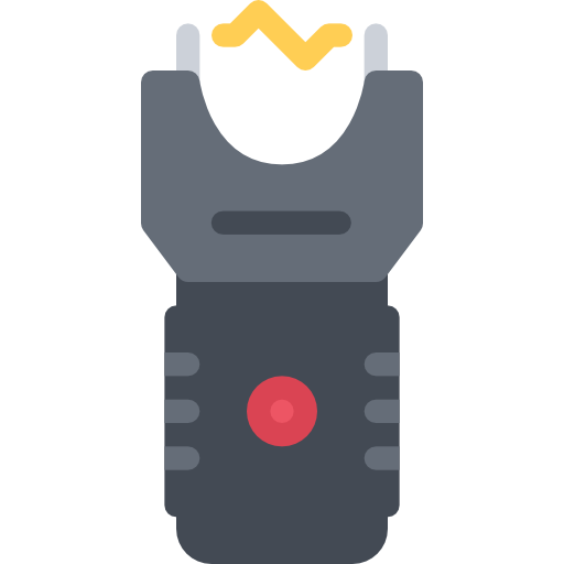 Electroshock weapon Coloring Flat icon