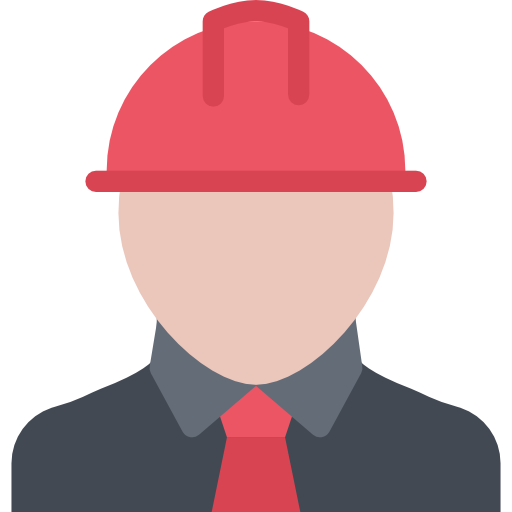 Engineer Coloring Flat icon