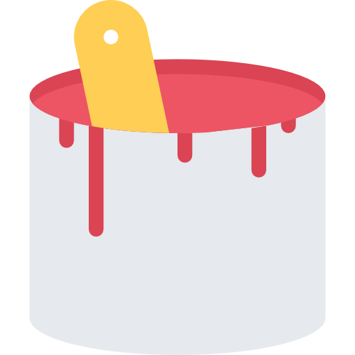 Paint bucket Coloring Flat icon