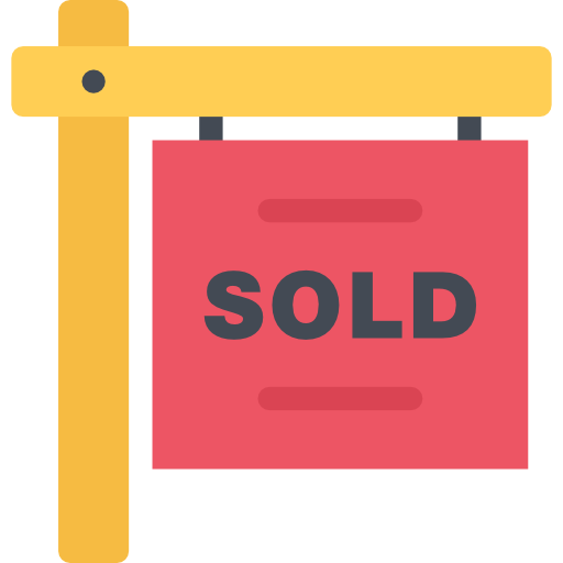 Sold Coloring Flat icon