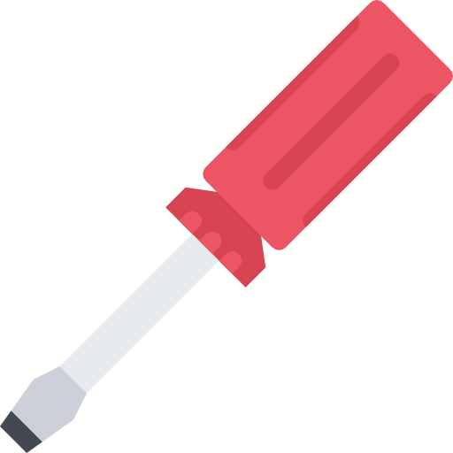 Screwdriver Coloring Flat icon
