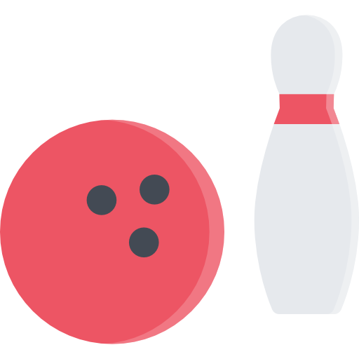 bowling Coloring Flat icona