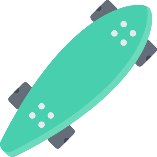 Longboard Coloring Flat icon