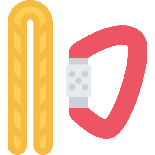 Carabiner Coloring Flat icon