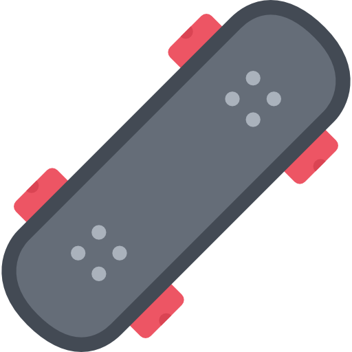 スケートボード Coloring Flat icon