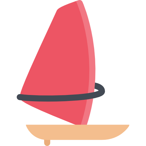 Windsurf Coloring Flat icon