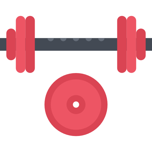 Barbell Coloring Flat icon