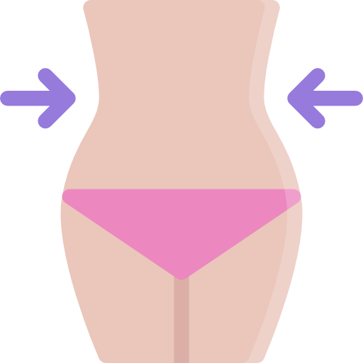 Weight loss Coloring Flat icon