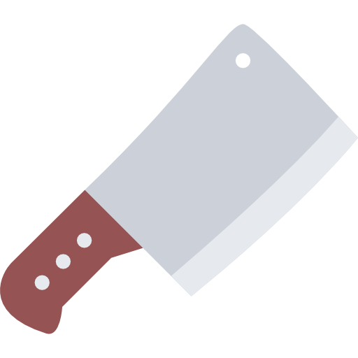 cuchilla de carnicero Coloring Flat icono