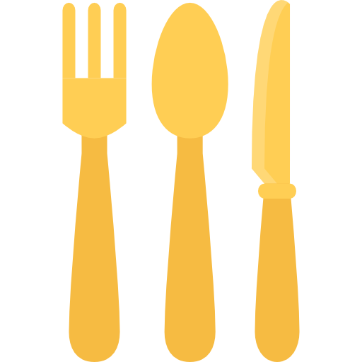 Cutlery Coloring Flat icon