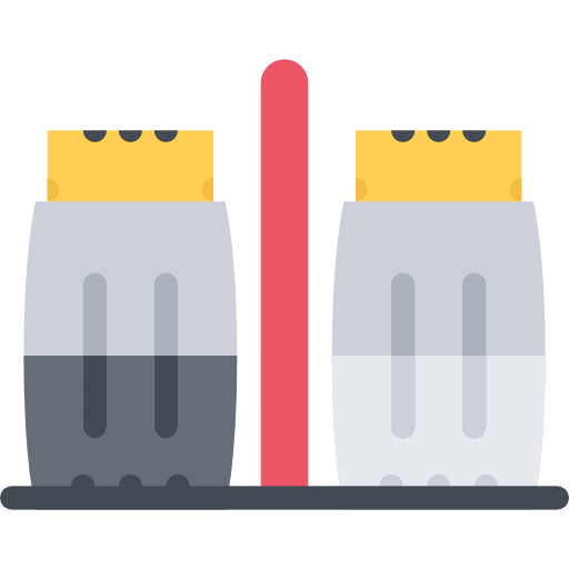Salt and pepper Coloring Flat icon