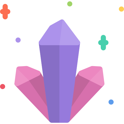 Crystal Coloring Flat icon