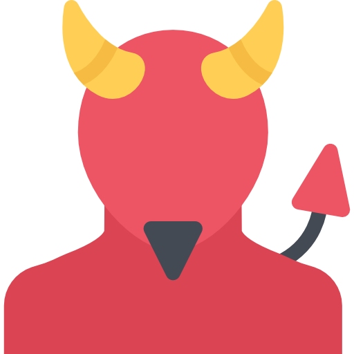 Devil Coloring Flat icon