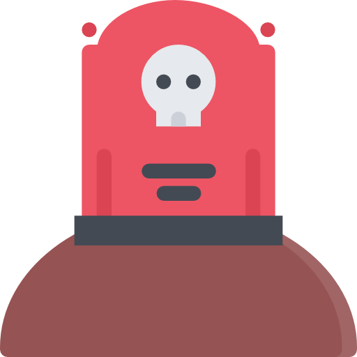 Tombstone Coloring Flat icon