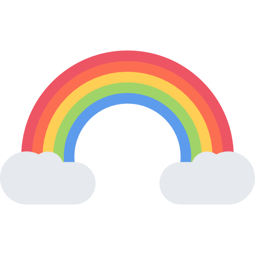 arco iris Coloring Flat icono