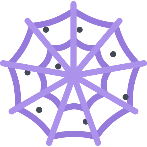 Spider web Coloring Flat icon