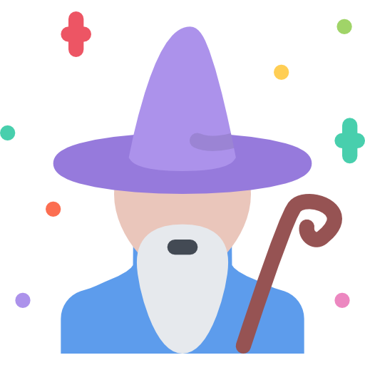 Wizard Coloring Flat icon