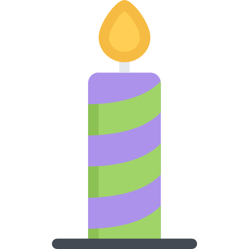 Candle Coloring Flat icon