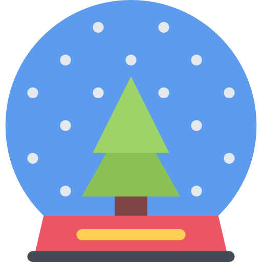 globo de nieve Coloring Flat icono