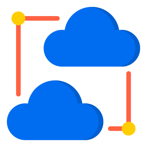 computación en la nube srip Flat icono