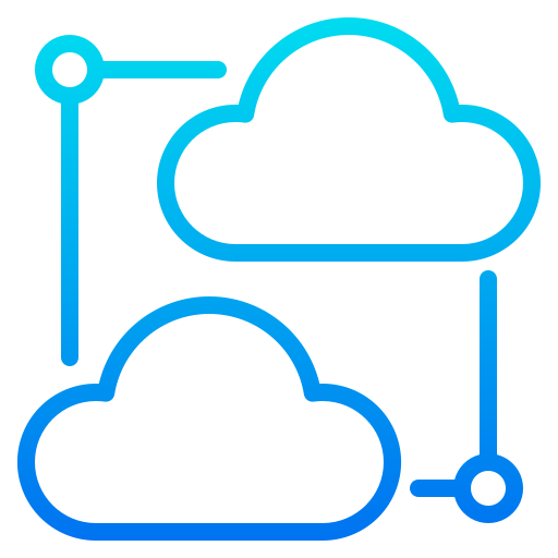 cloud computing srip Gradient icoon