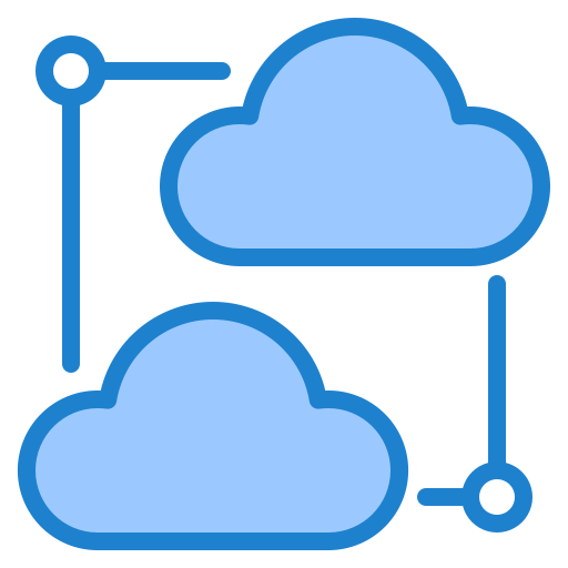 cloud computing srip Blue Icône