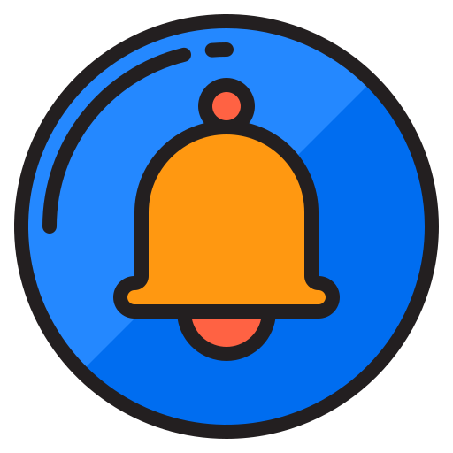campana de notificación srip Lineal Color icono