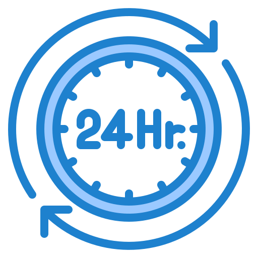 24 godziny srip Blue ikona