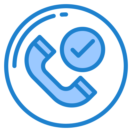전화 srip Blue icon