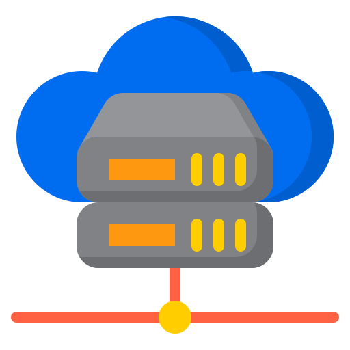 archiviazione cloud srip Flat icona