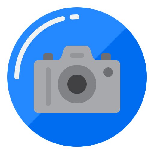 cámara fotográfica srip Flat icono