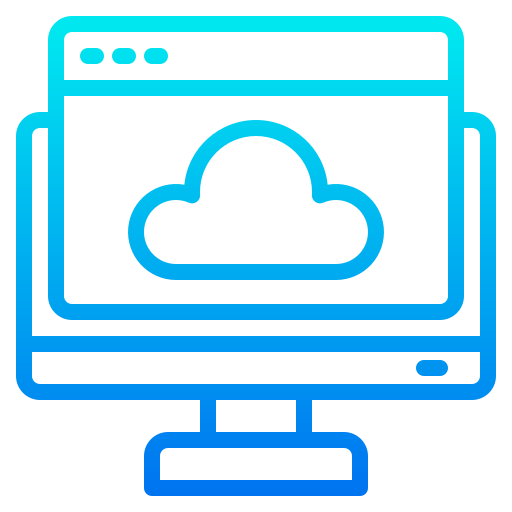 cloud-server srip Gradient icon