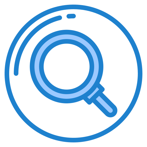 Search srip Blue icon