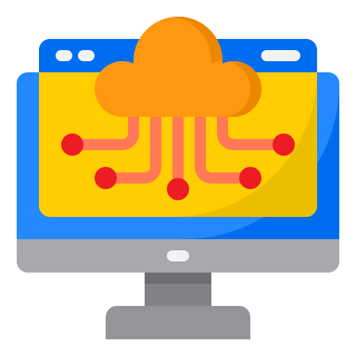 Cloud service srip Flat icon
