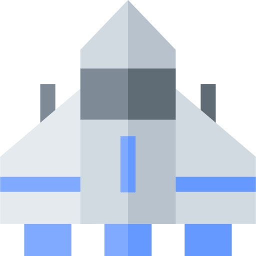 navicella spaziale Basic Straight Flat icona