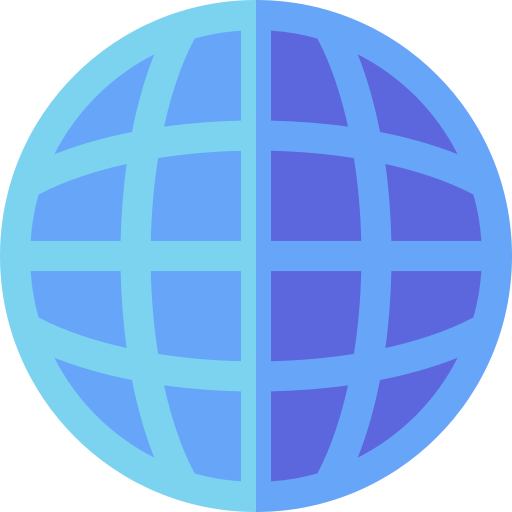 globe-raster Basic Straight Flat icoon