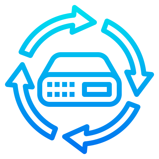 transferir datos srip Gradient icono