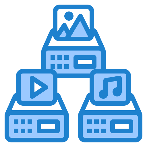 multimedia srip Blue icon