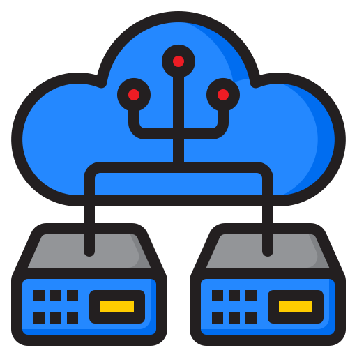 データベースを共有する srip Lineal Color icon