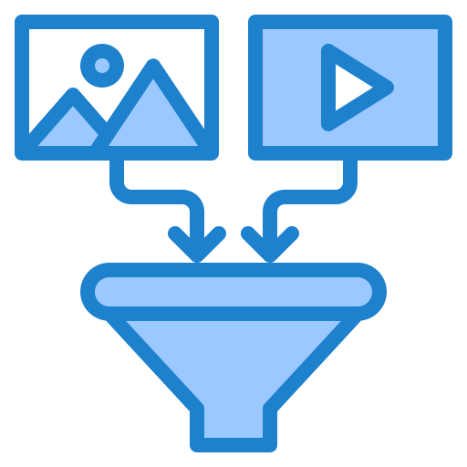 Filter srip Blue icon