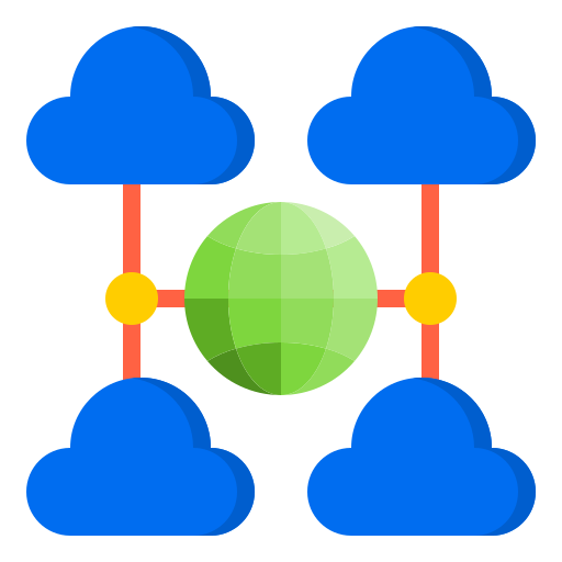 cloud netwerk srip Flat icoon