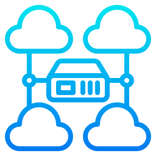 cloud-server srip Gradient icon