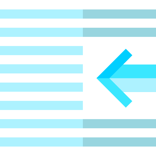 Left indent Basic Straight Flat icon